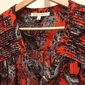 Daniel Rainn Pintuck Woven Blouse